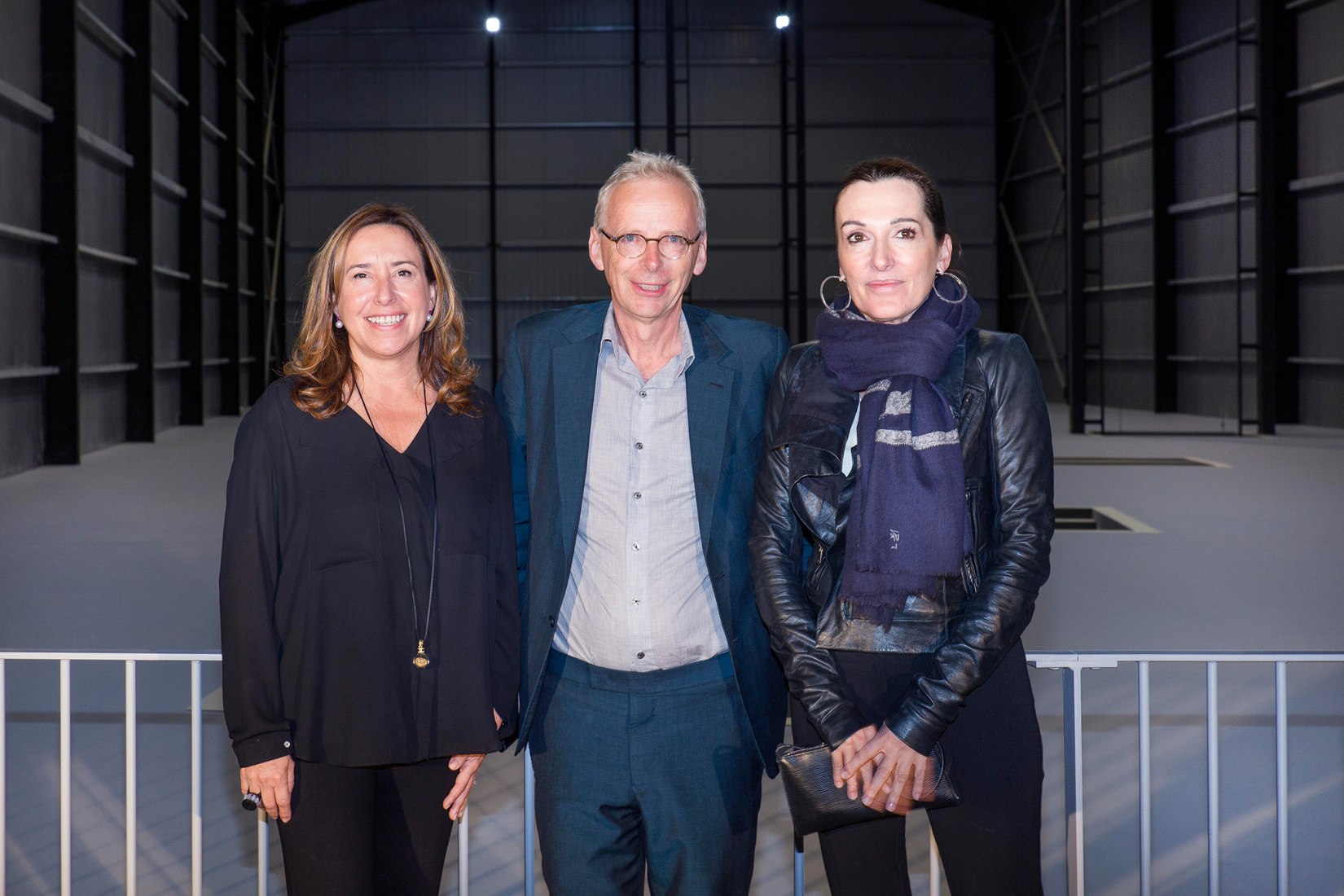 Ana Vallés, James Lingwood y Cristina Iglesias. Double Bind, por Juan Muñoz en PLANTA. Fundació Sorigué 2017. Cortesía de Estate de Juan Muñoz.