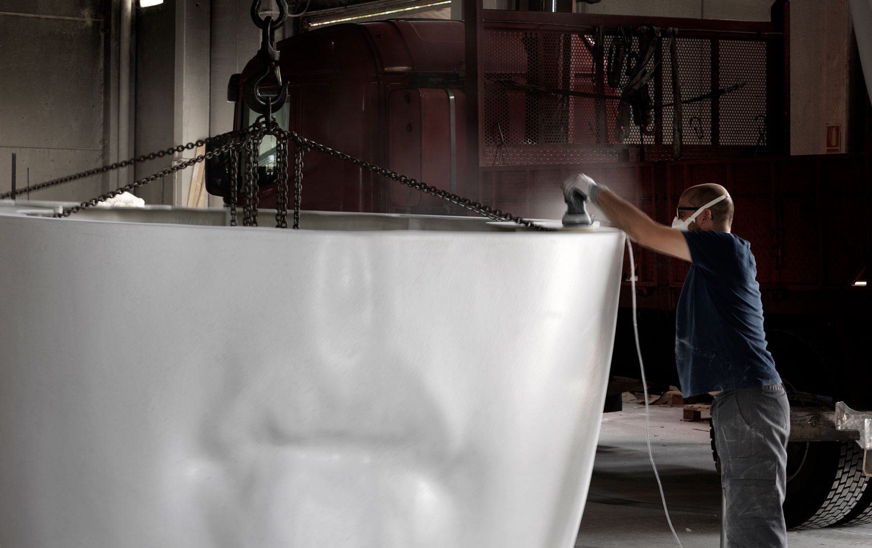 Proceso de construcción de Julia de Jaume Plensa. Imagen cortesía de Fundación María Cristina Masaveu, 2018. Fotografía por Fotogasull