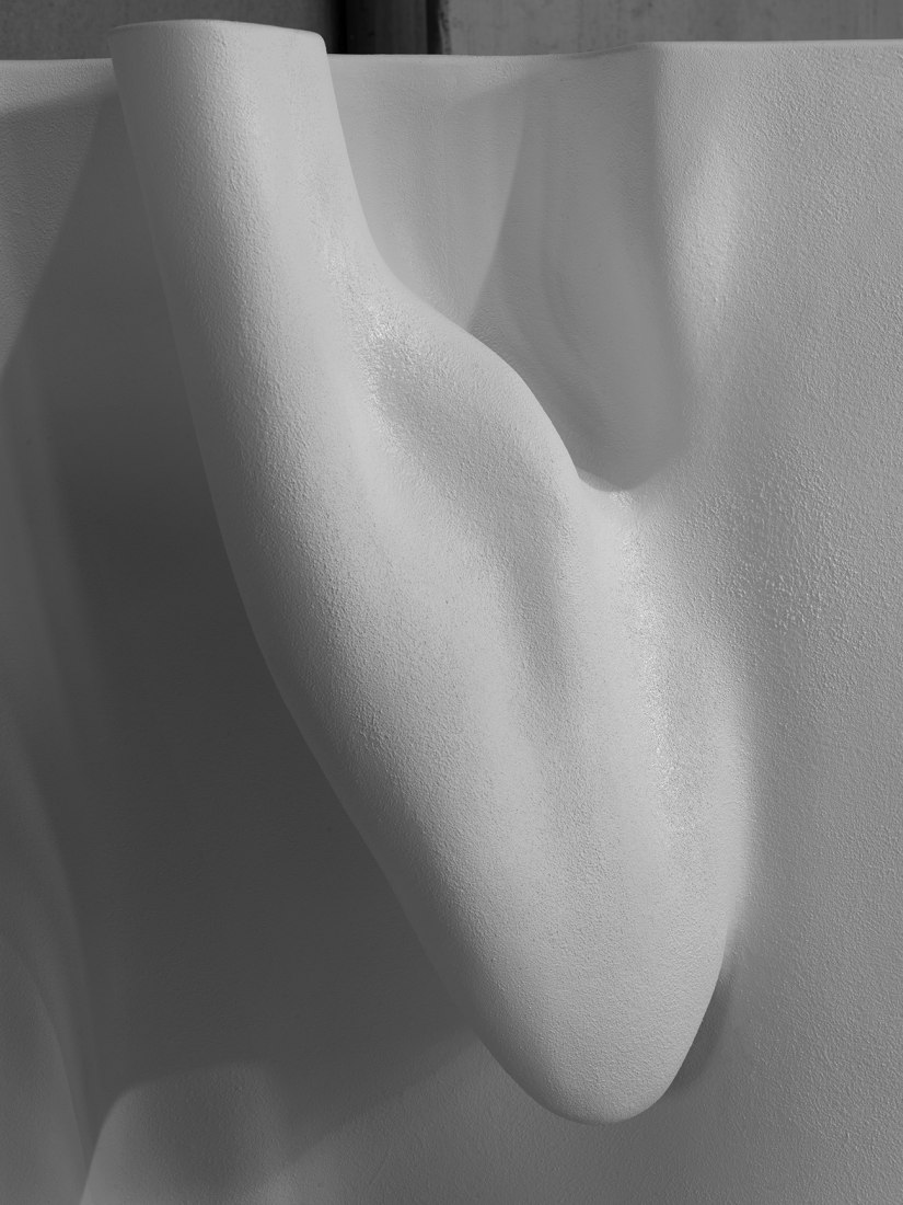 Detalle. Proceso de construcción de Julia de Jaume Plensa. Imagen cortesía de Fundación María Cristina Masaveu, 2018. Fotografía por Fotogasull