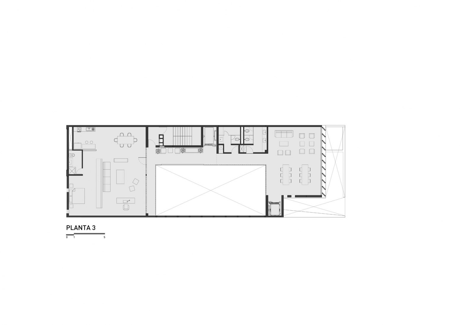 Second floor plan. Atenea Building. Courtesy of K+M Arquitectos y Urbanismo