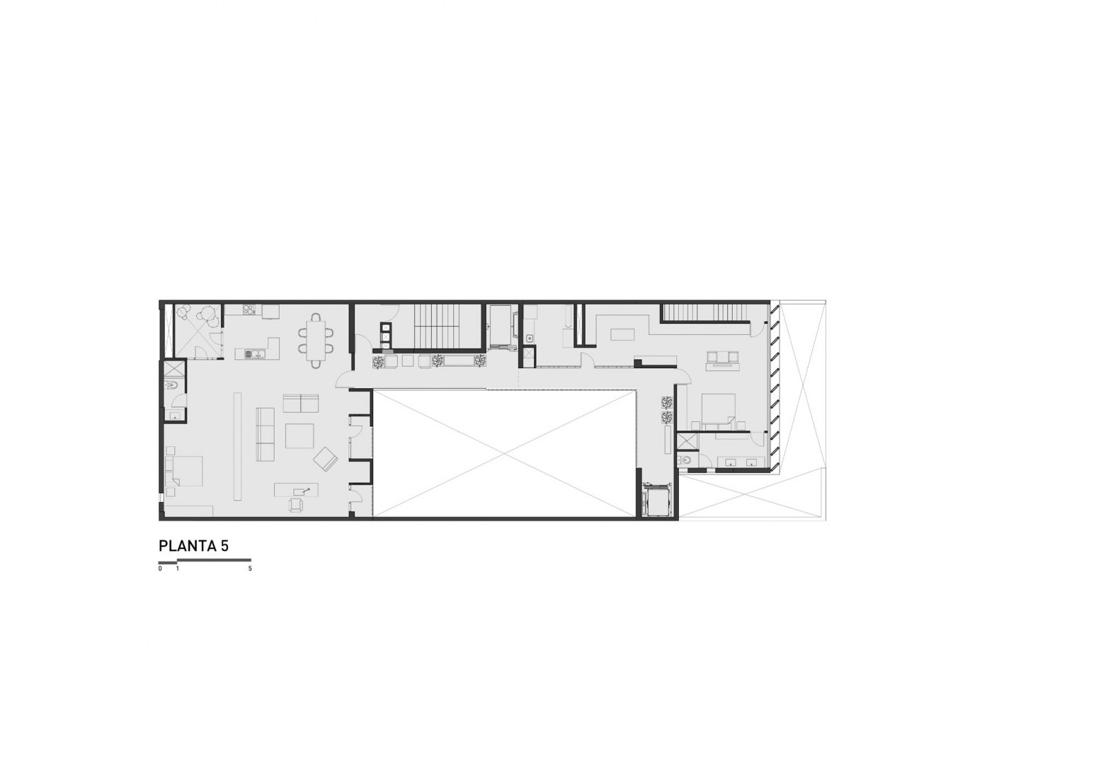 Fourth floor plan. Atenea Building. Courtesy of K+M Arquitectos y Urbanismo