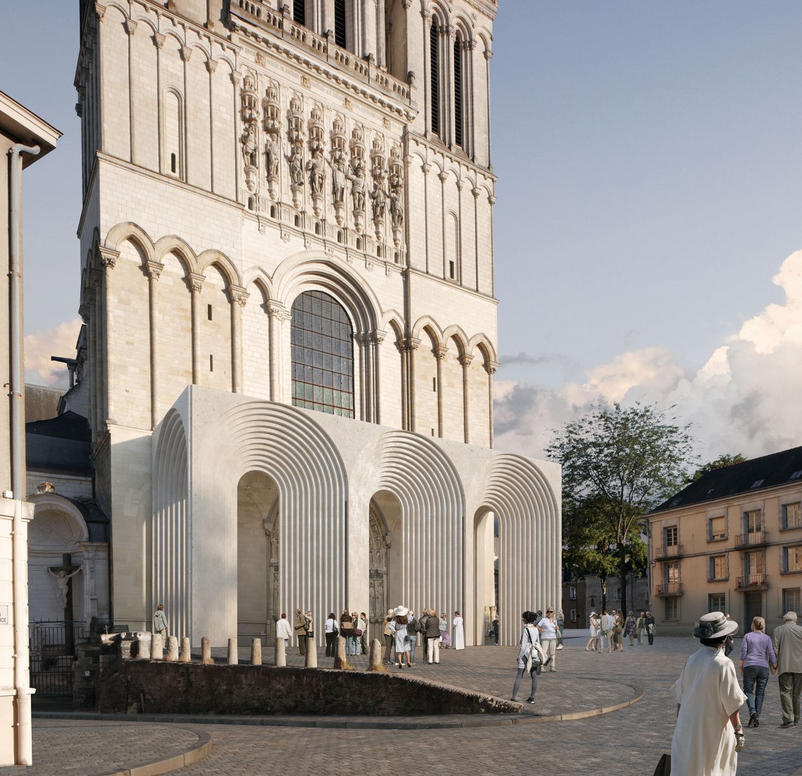 La Galilea de Saint-Maurice d'Angers por Kengo Kuma & Associates. Imagen por Kengo Kuma & Associates - imagen de l'autreimage