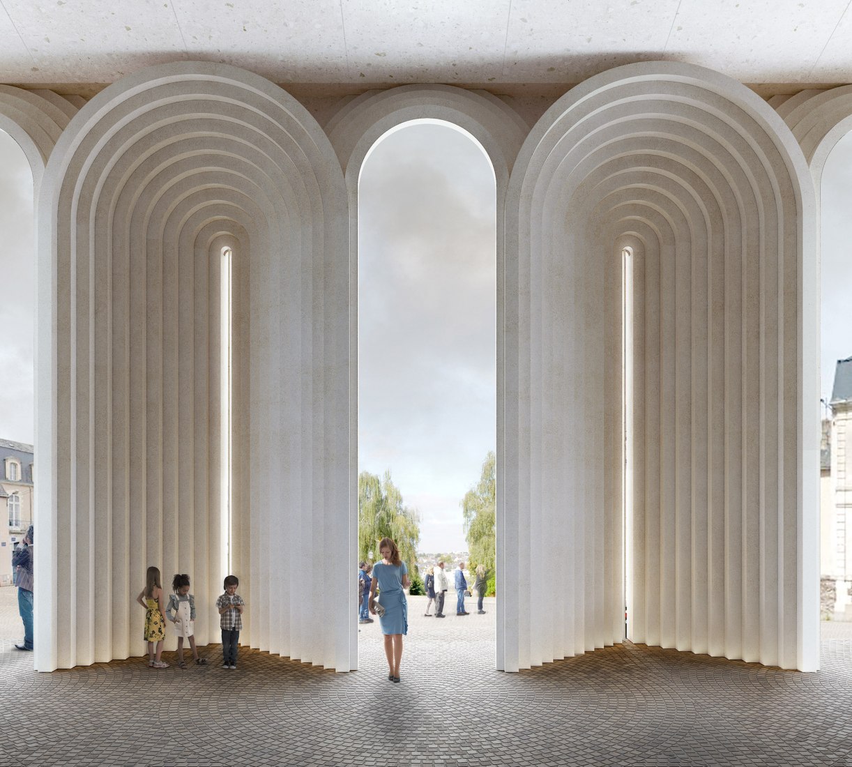 La Galilea de Saint-Maurice d'Angers por Kengo Kuma & Associates. Imagen por Kengo Kuma & Associates - imagen de l'autreimage
