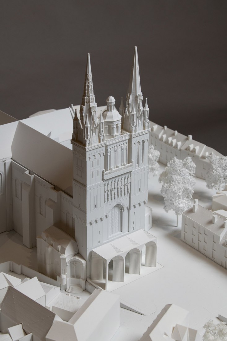 Maqueta. La Galilea de Saint-Maurice d'Angers por Kengo Kuma & Associates.