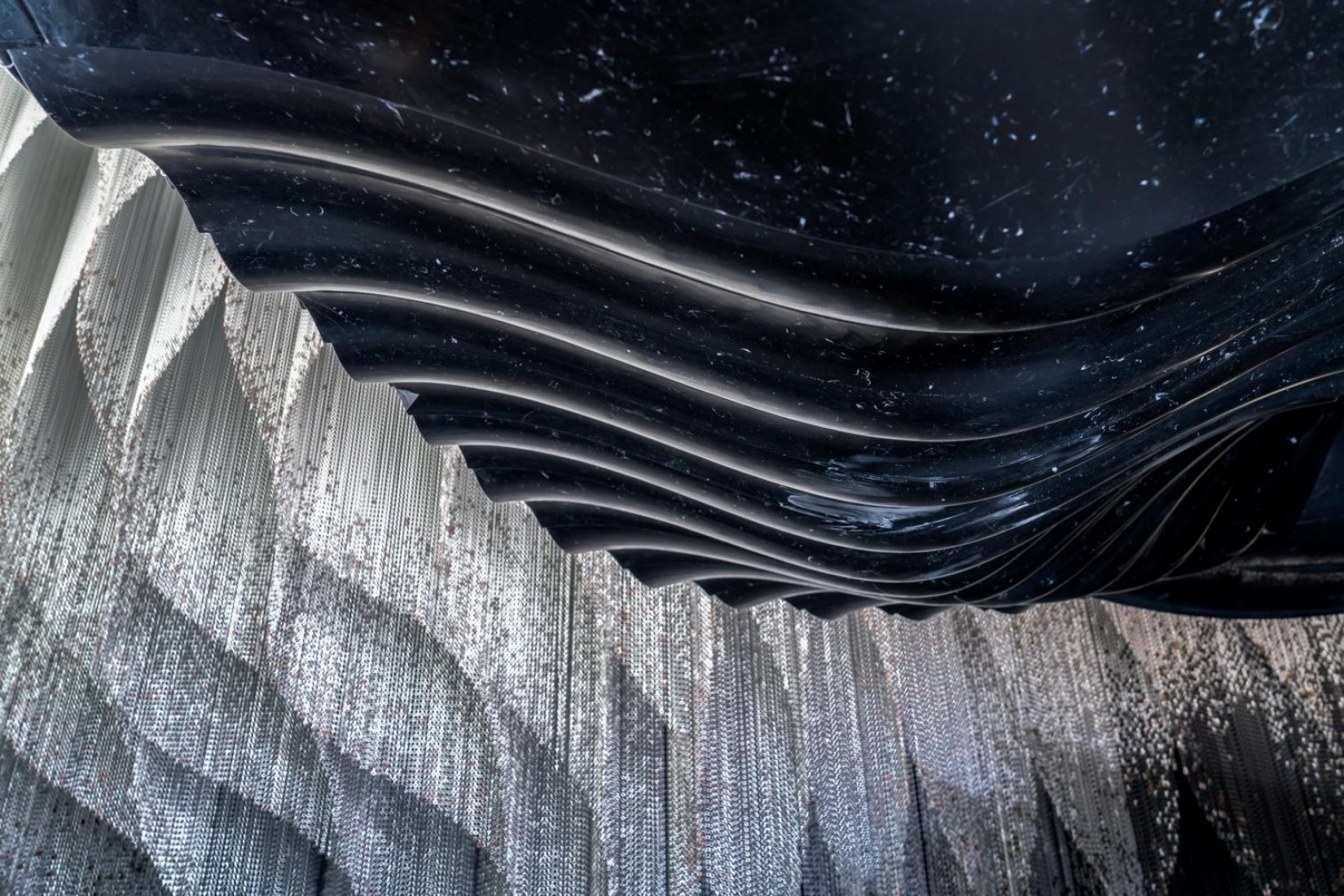 Intervention on the final staircase of Casa Batlló by Kengo Kuma. Image courtesy of Casa Batlló.