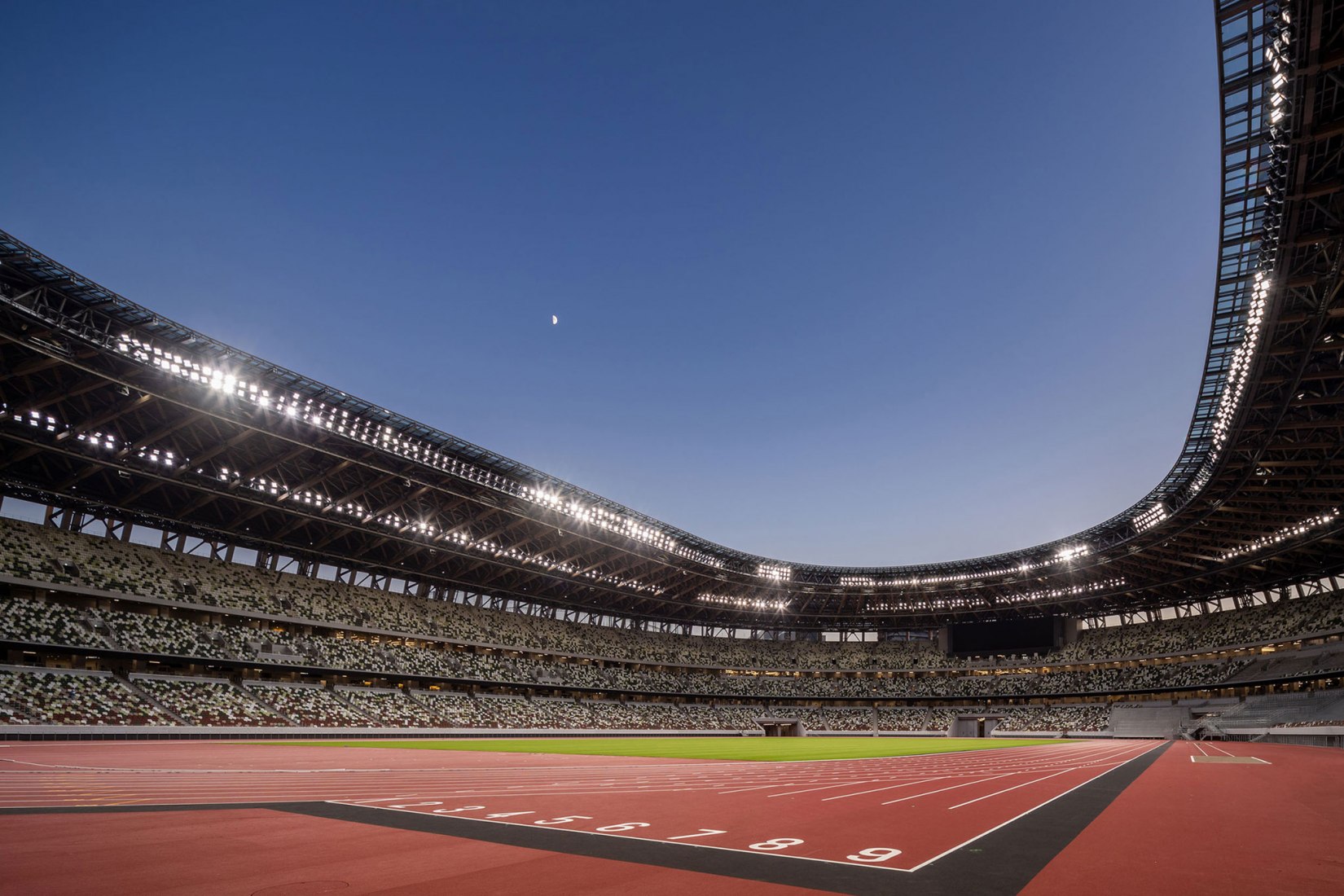 Tokyo National Stadium by Kengo Kuma. © Taisei Corporation, Azusa Sekkei, Kengo Kuma & Associates Architects, Urban Design Office Joint Venture Creation, Provision.