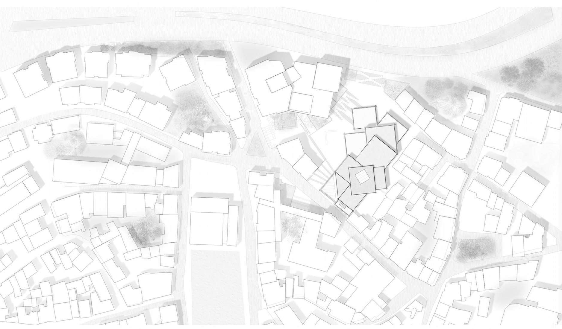 Site plan. Odunpazarı Modern Museum by Kengo Kuma.