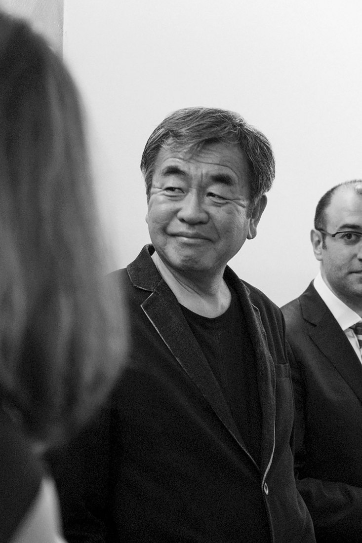 Kengo Kuma at opening of Odunpazarı Modern Museum.