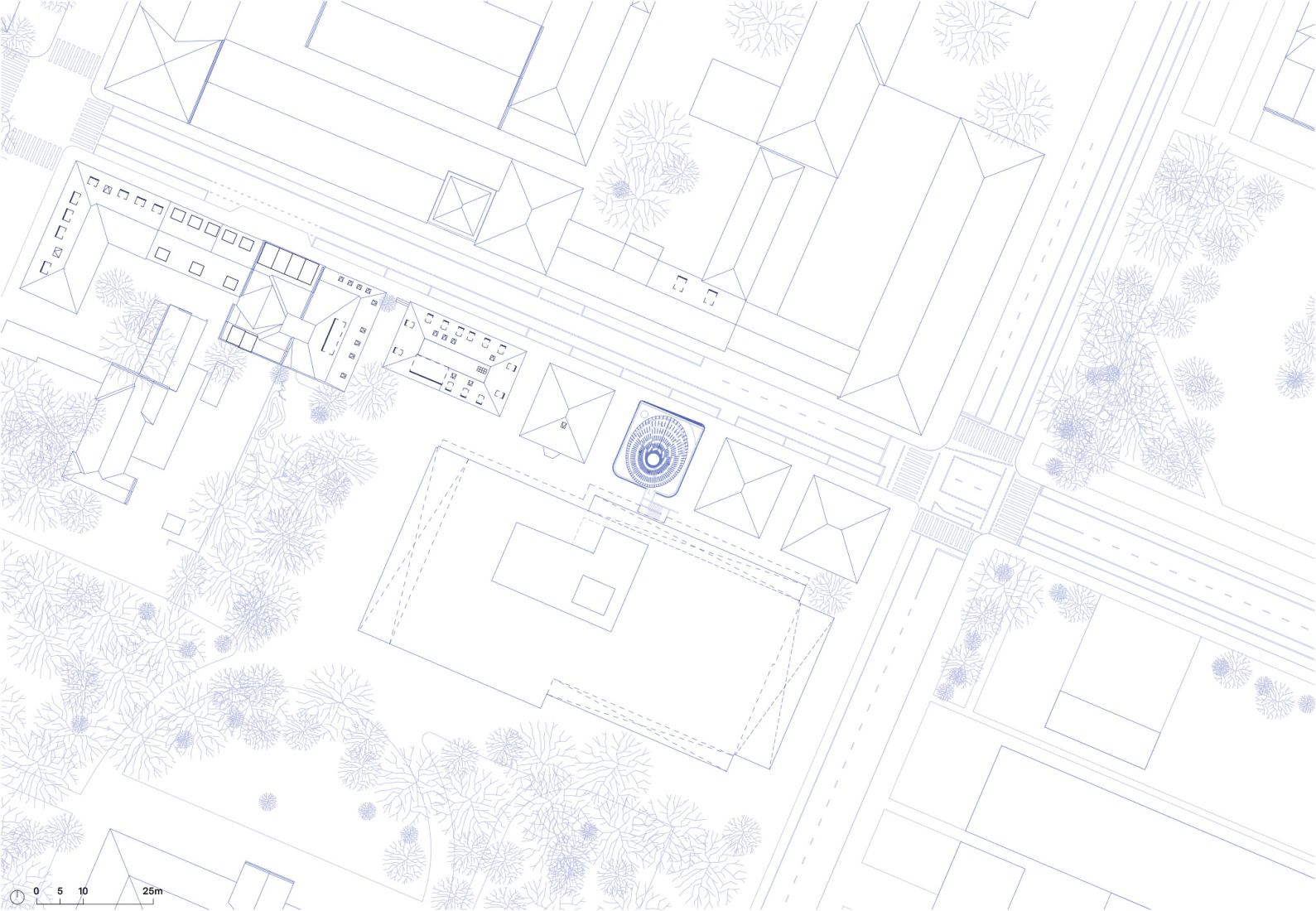 Plano de situación. Nueva guardería en la Universidad Técnica de Munich por Kéré Architecture.