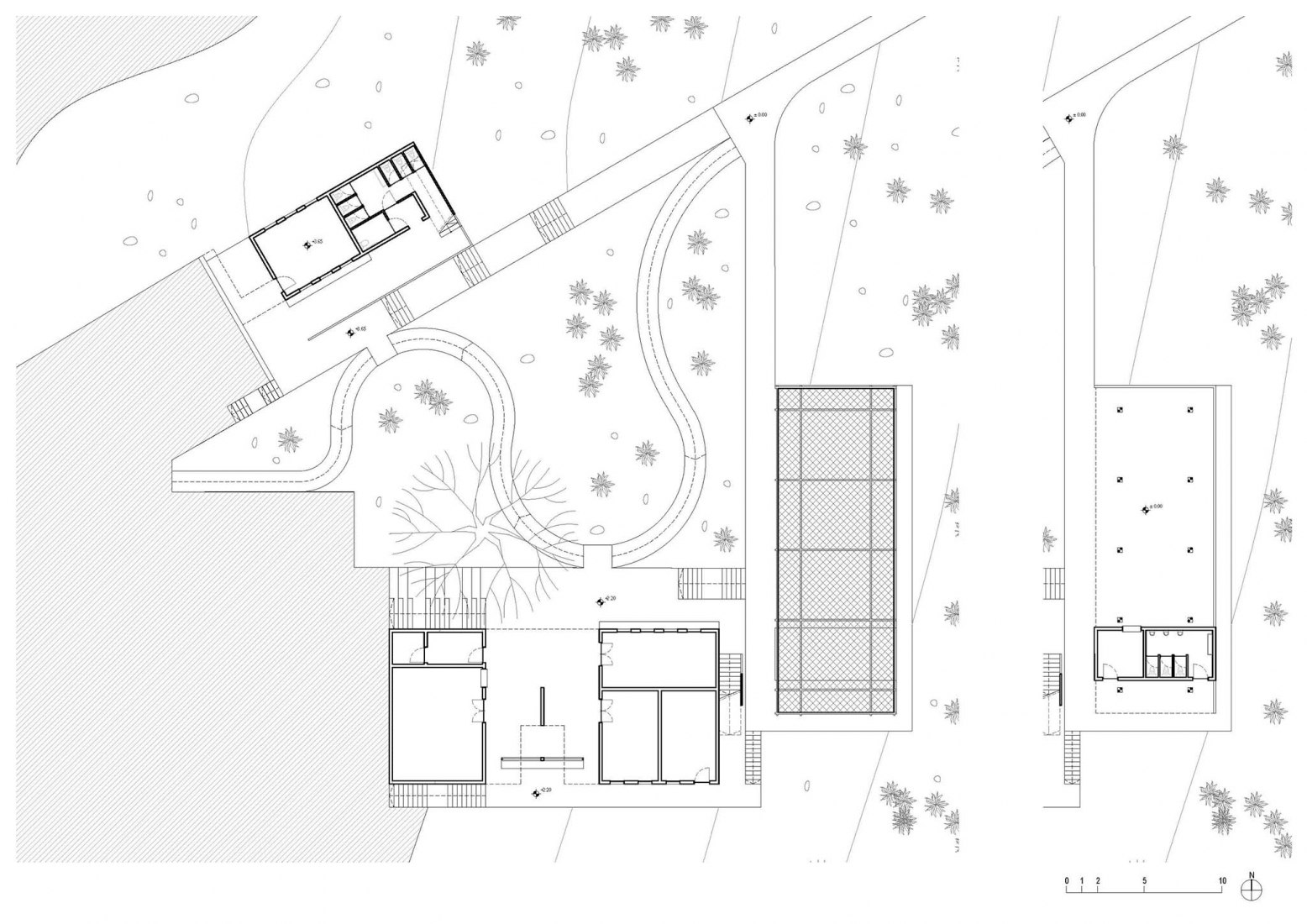 Plano de plantas 00-01. Startup Lions Campus por Kéré Architecture