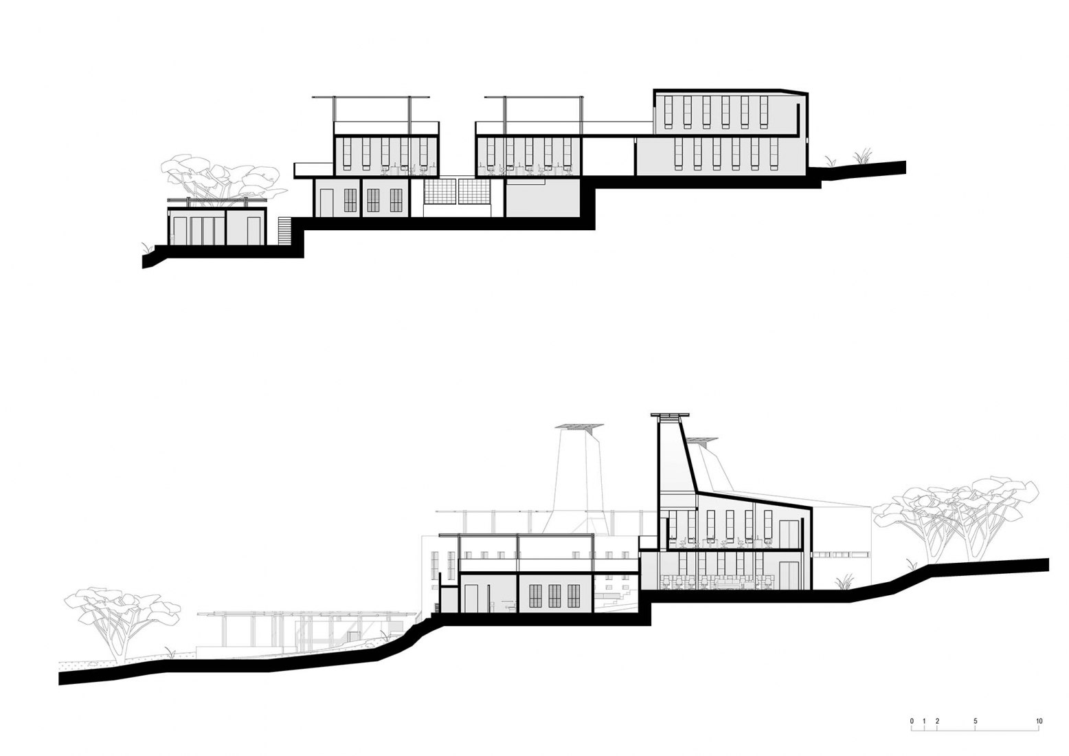 Secciones. Startup Lions Campus por Kéré Architecture