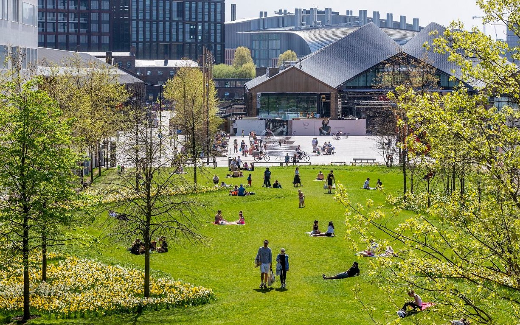 Vista aéra. Coal Drops Yard por Heatherwick Studio.