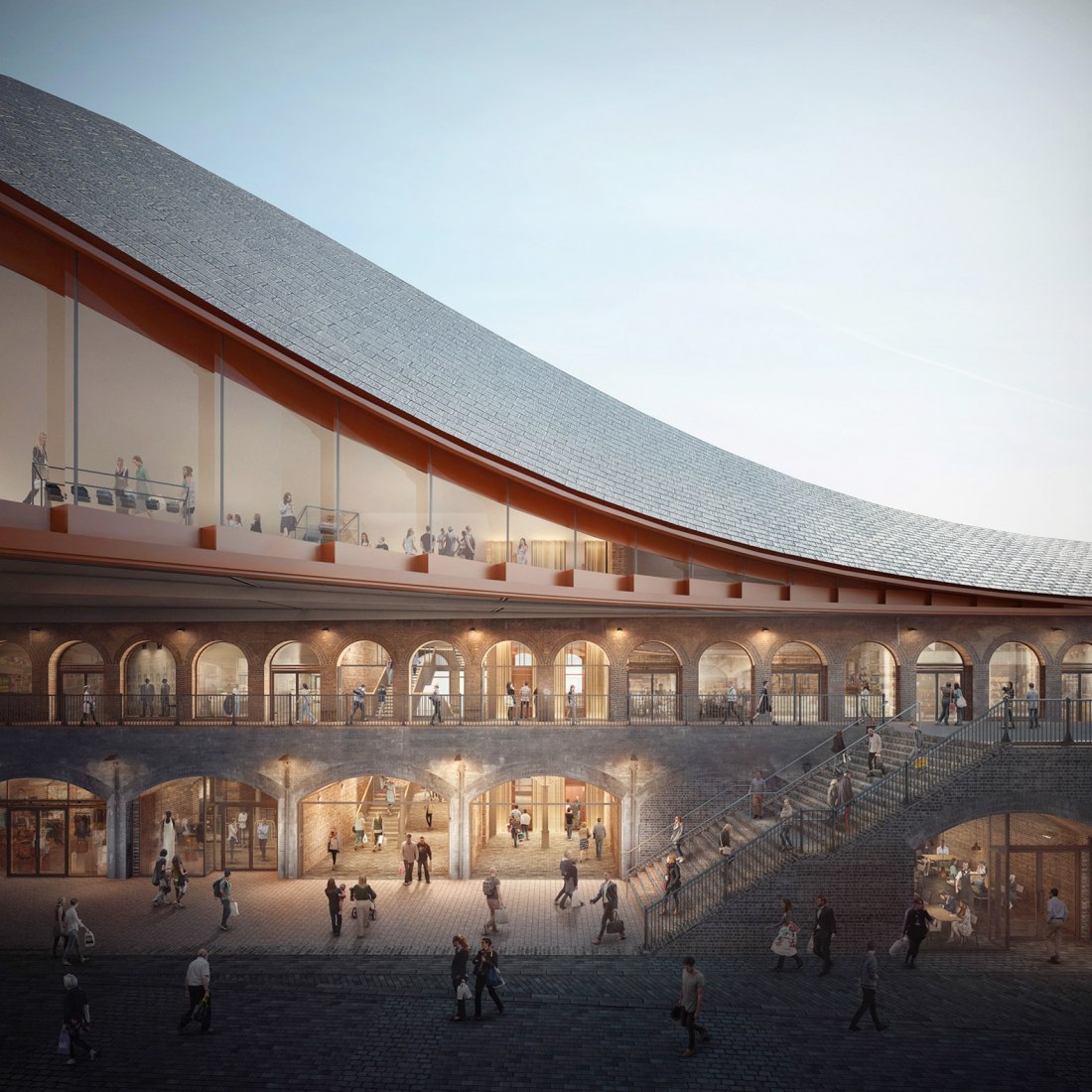 Coal Drops Yard por Heatherwick Studio. Visualización por Fobesmassie
