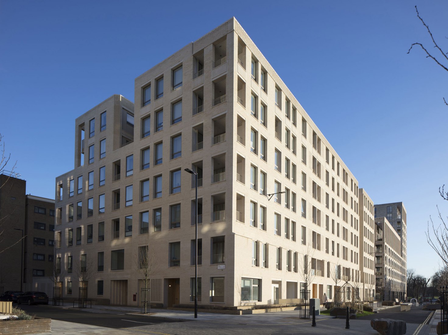 Kings Crescent Estate Phases 1 and 2 by Karakusevic Carson Architects and Henley Halebrown. Photograph by Nick Kane. Courtesy of RIBA