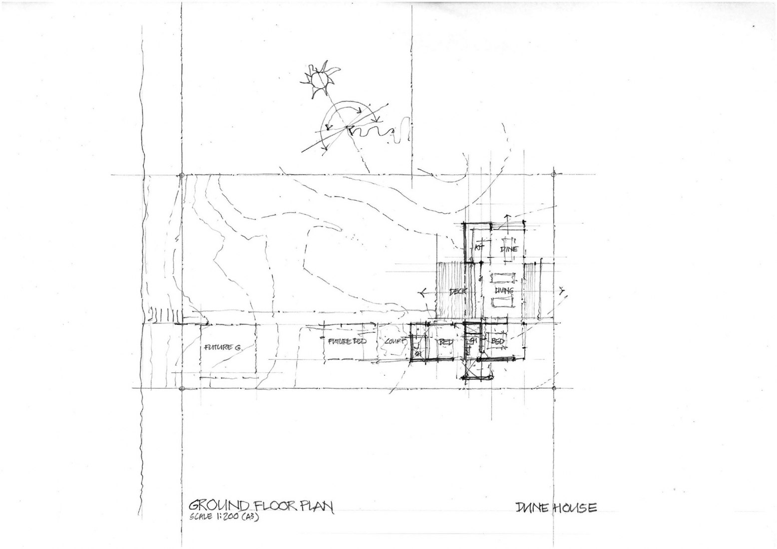 Sketch. Dune House by KLG Architects.