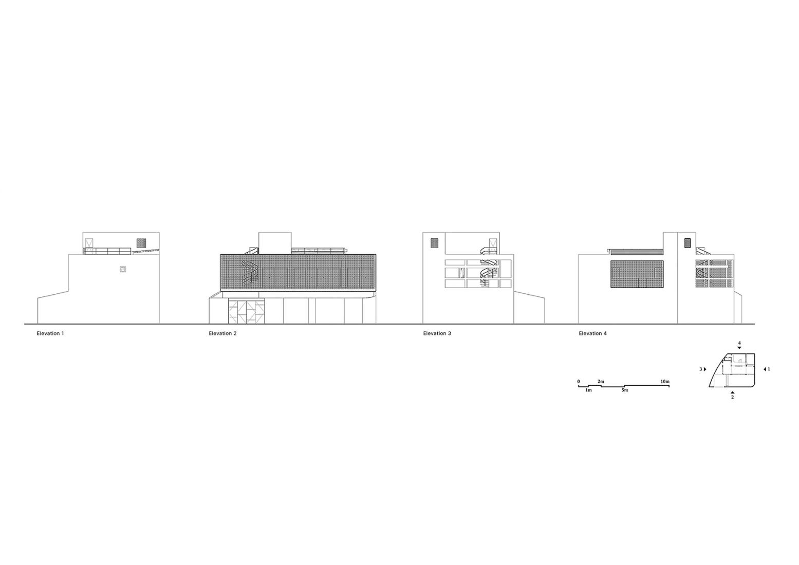 Alzados. La Casa Grande por Km Architecture Office.