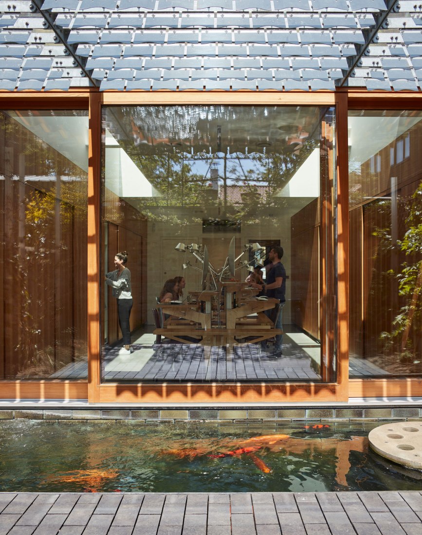 Knox Bhavan Studio by Knox Bhavan Architects. Photograph by Dennis Gilbert. Courtesy of RIBA