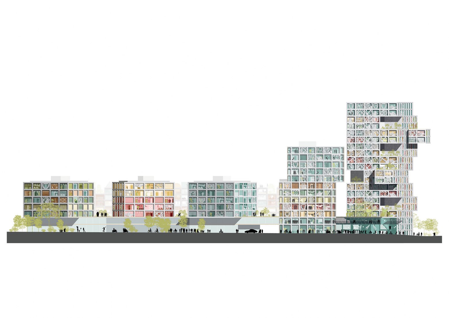 Elevation. “KoolKiel” by MVRDV. Images © MVRDV