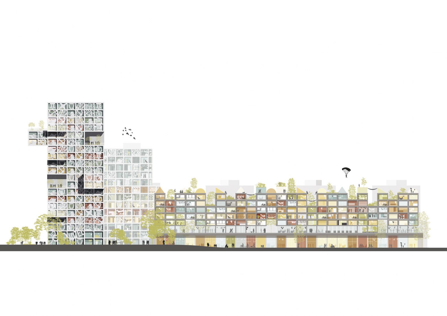 Elevation. “KoolKiel” by MVRDV. Images © MVRDV