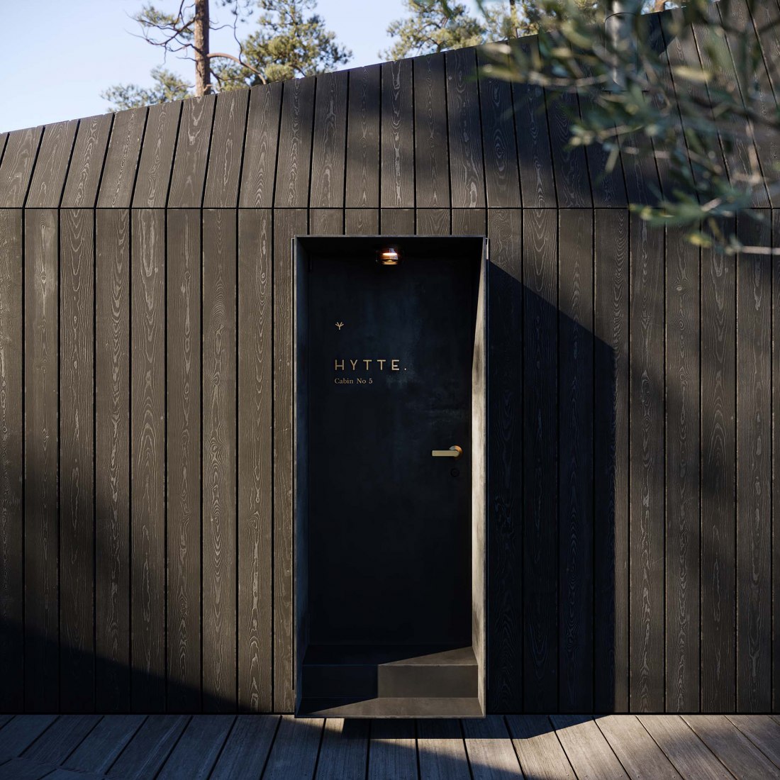 Hytte Cabins by Aylott & Van Tromp and Koto Design. Rendering by Merge Visualisation