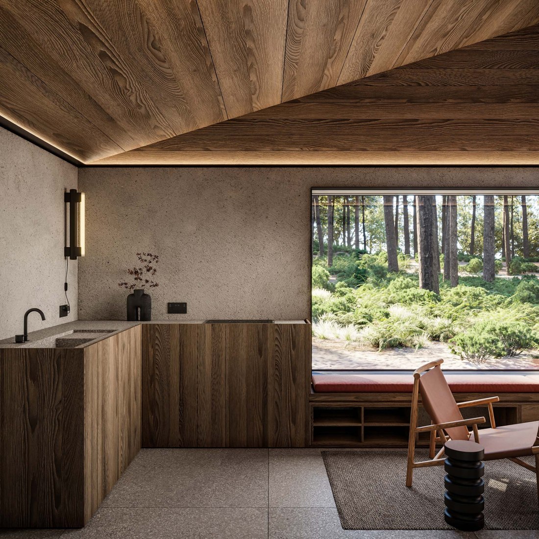 Hytte Cabins by Aylott & Van Tromp and Koto Design. Rendering by Merge Visualisation