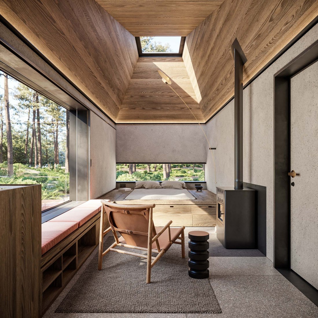 Hytte Cabins by Aylott & Van Tromp and Koto Design. Rendering by Merge Visualisation