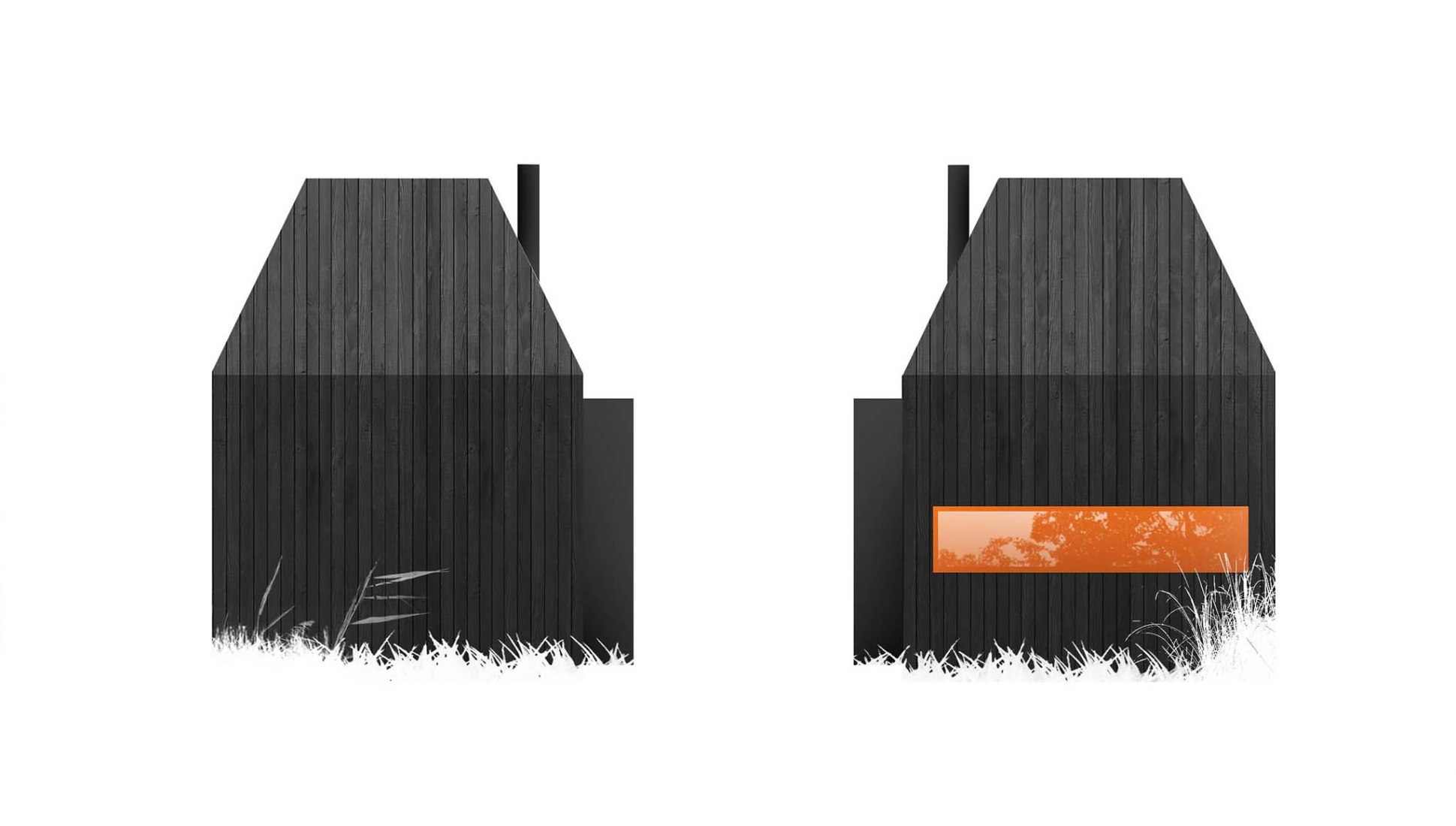 Elevation. Hytte Cabins by Aylott & Van Tromp and Koto Design