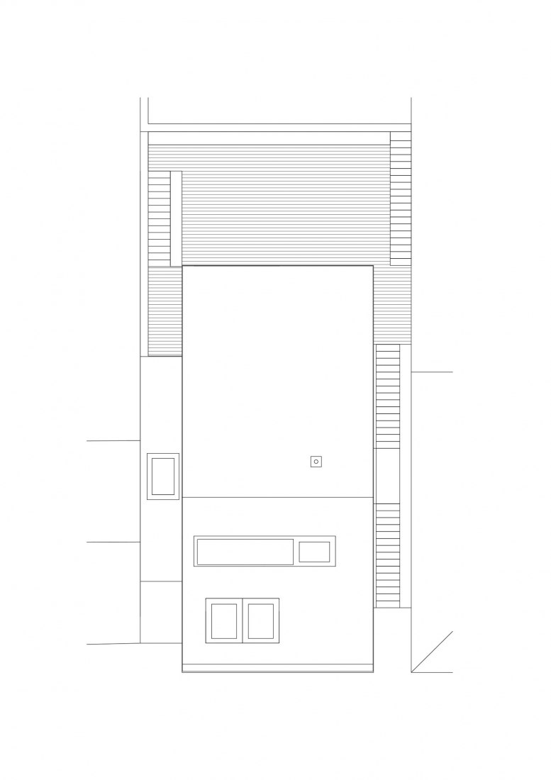 Planta de cubierta. Casa Familiar en el Valle del Río por Kuba & Pilar architekti