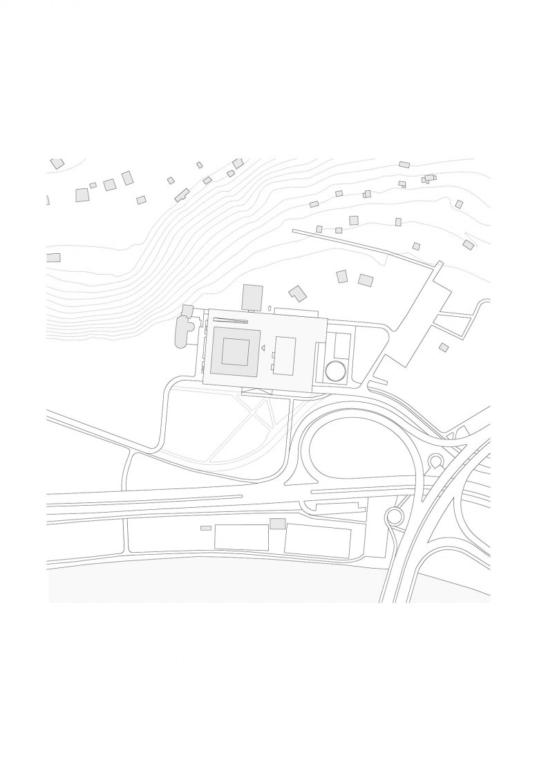 Site plan. New Headquarters of the Faculty of Humanities, Charles University by Kuba & Pilař architekti. 