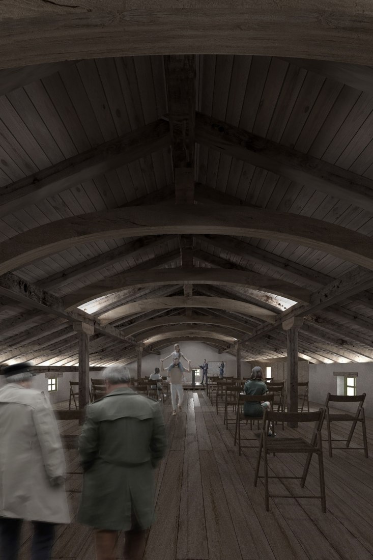 Rendering. First prize. «Kulturarako Zubi» by Francisco Sánchez Salazar, Miguel Antonio García and Jesús Llanos Jiménez. Winning proposal Zubiri municipality.