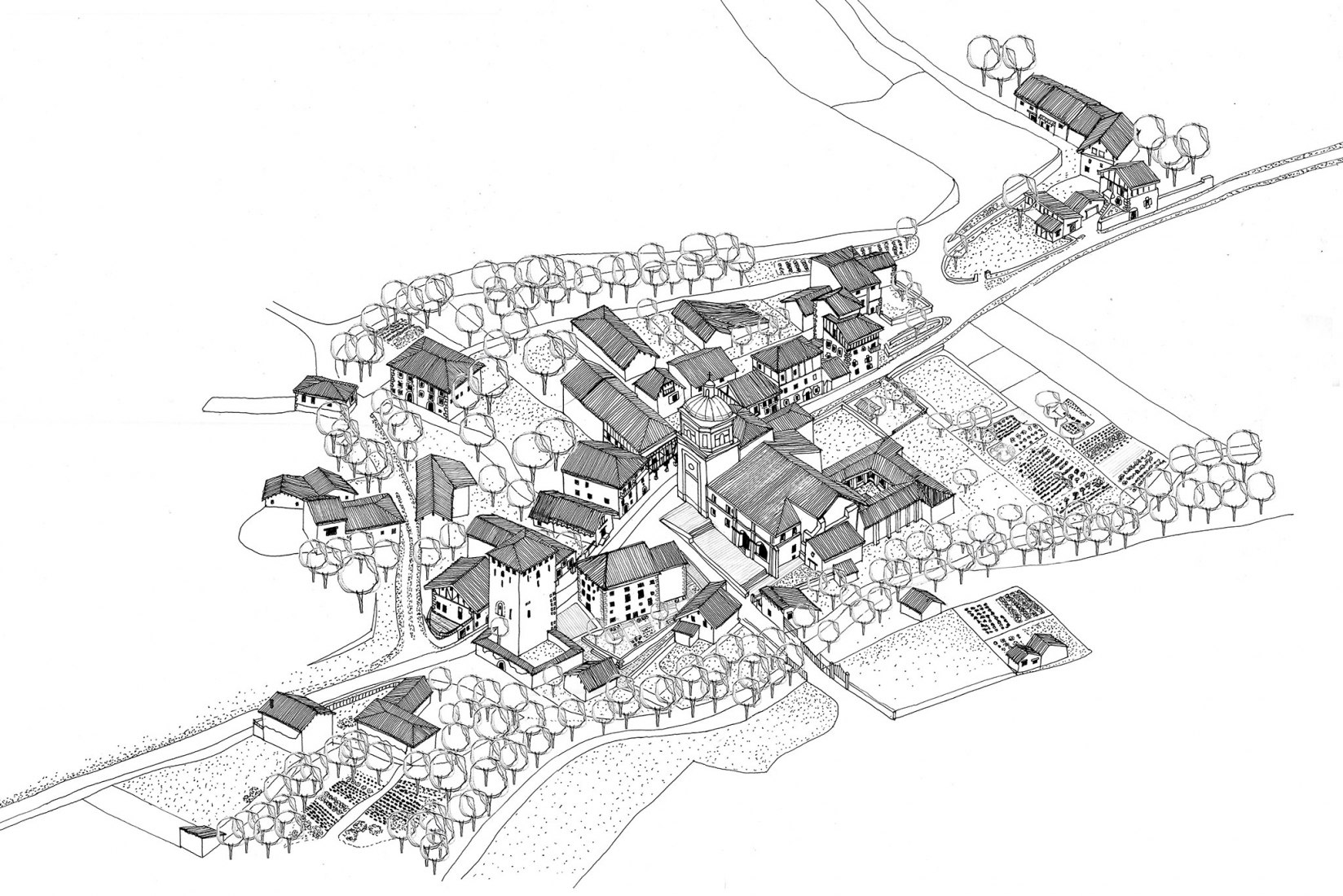 Rendering. First prize. "La Casa Encendida" by Susana Granizo Polo and Silvia N. Gómez Díaz. Winning proposal for Valpuesta  municipality.