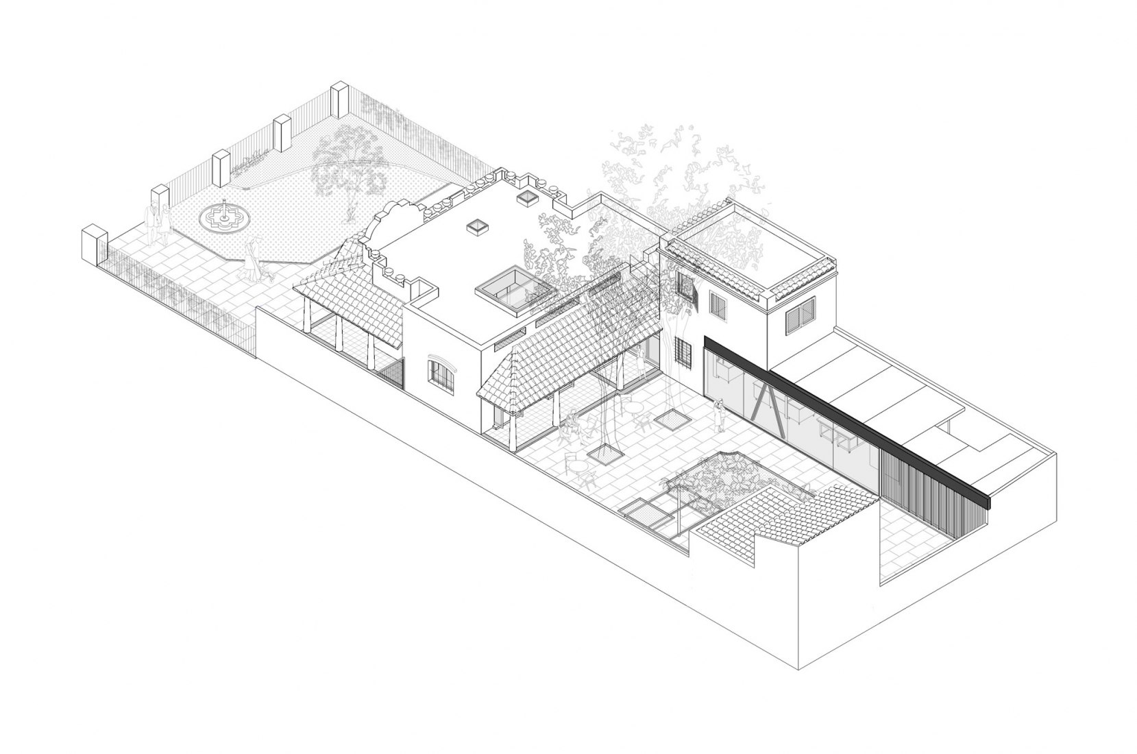 Axonometric. a Linda Bakery Carrasco by Pedro Livni Architect. Image courtesy of Pedro Livni Architect 
