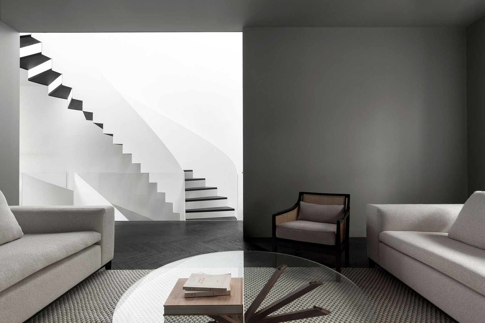 Salón. Maison du Parc por La Shed Architecture. Fotografía por Maxime Brouillet