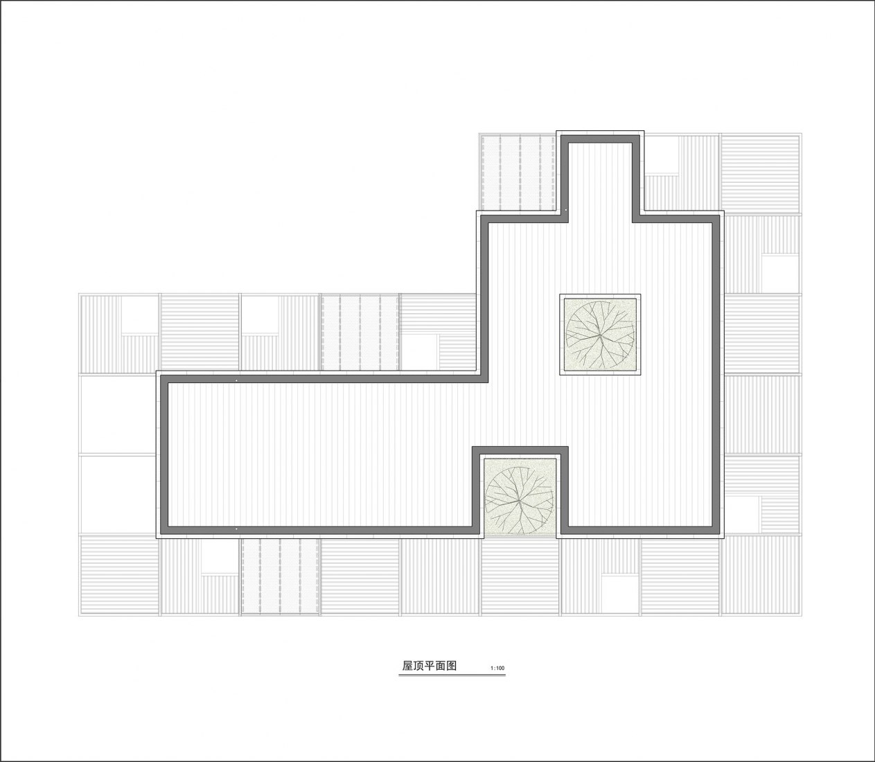 Planta de cubierta. Free Spring Morning por Lacime Architects