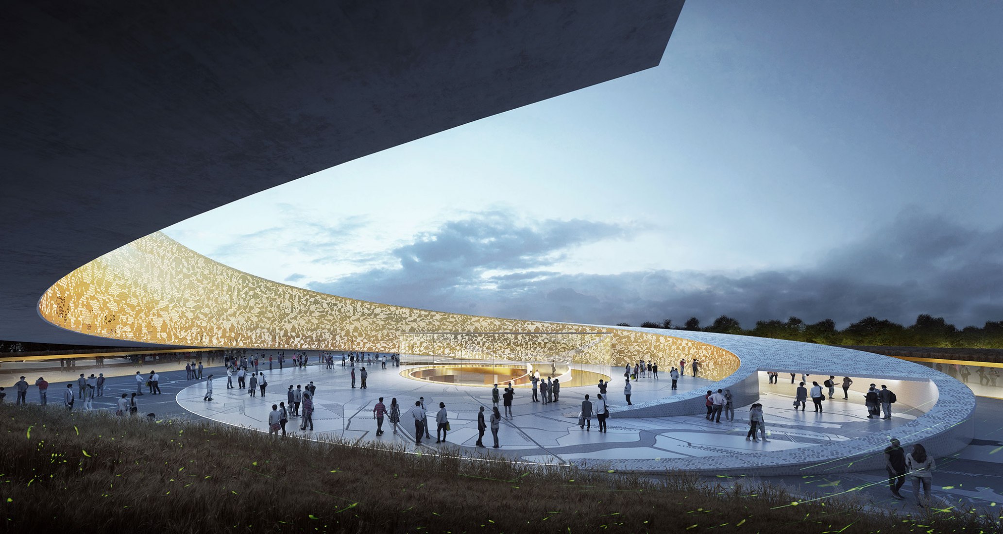 Rendering. Museum for the Defense and Siege of Leningrad by Lahdelma & Mahlmäki’s. Visualitation by Brick Visual