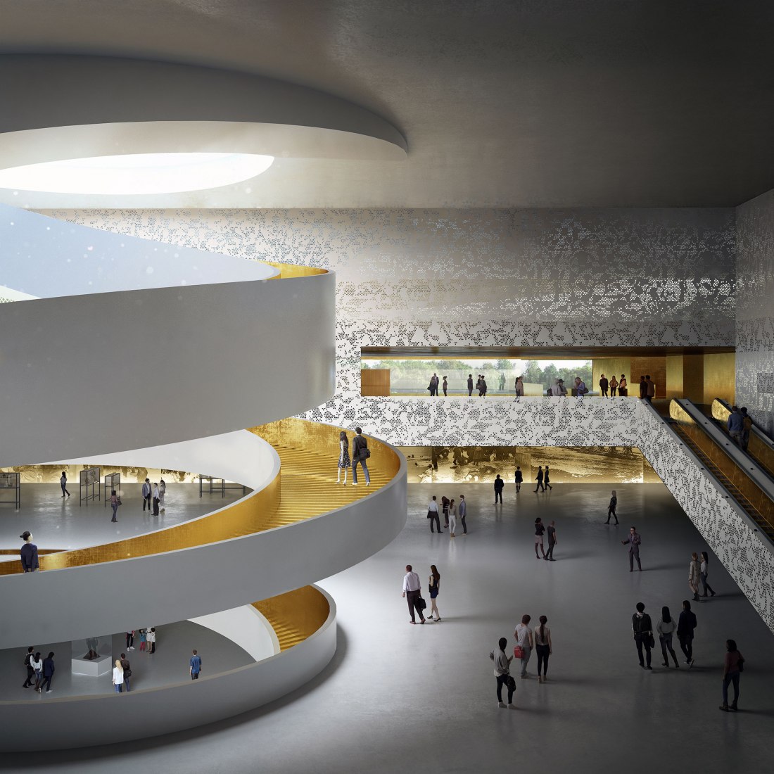 Rendering. Museum for the Defense and Siege of Leningrad by Lahdelma & Mahlmäki’s. Visualitation by Brick Visual