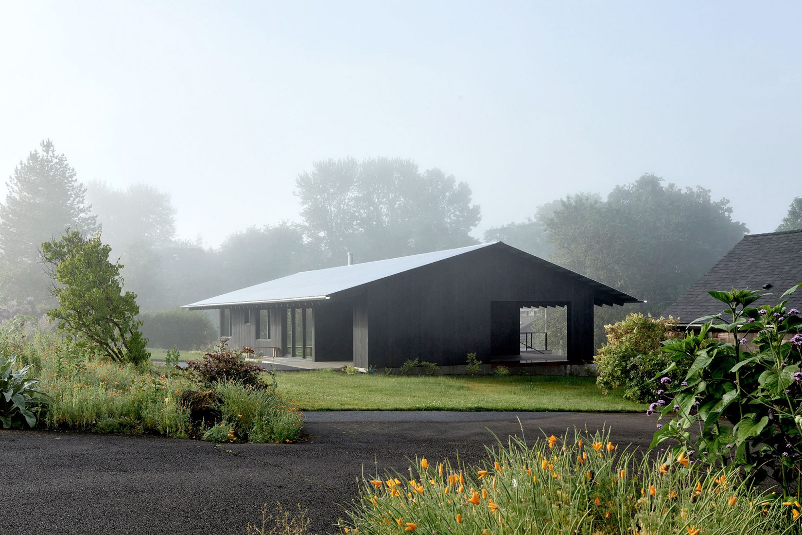 Careful attention to the landscape and materials. Divine House by