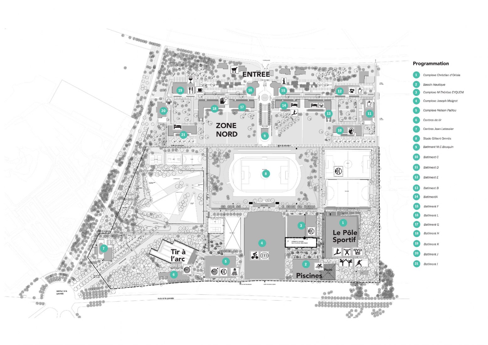 Programmation. Sport Center Paris by Leclercq Associés architecture
