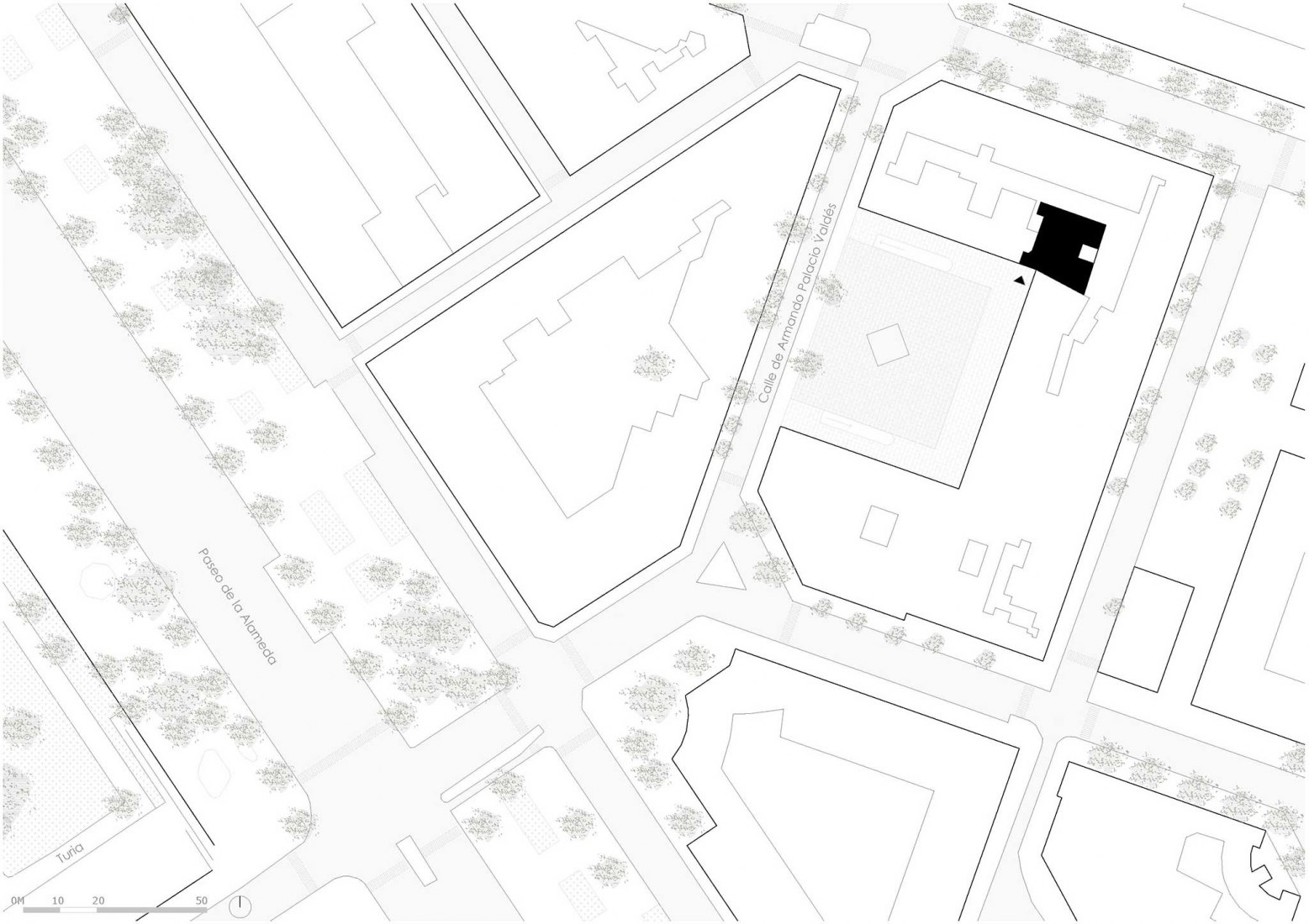 Site plan. Cózar clinic by Lecoc Arquitectura and Andrés J. Cózar Lizandra