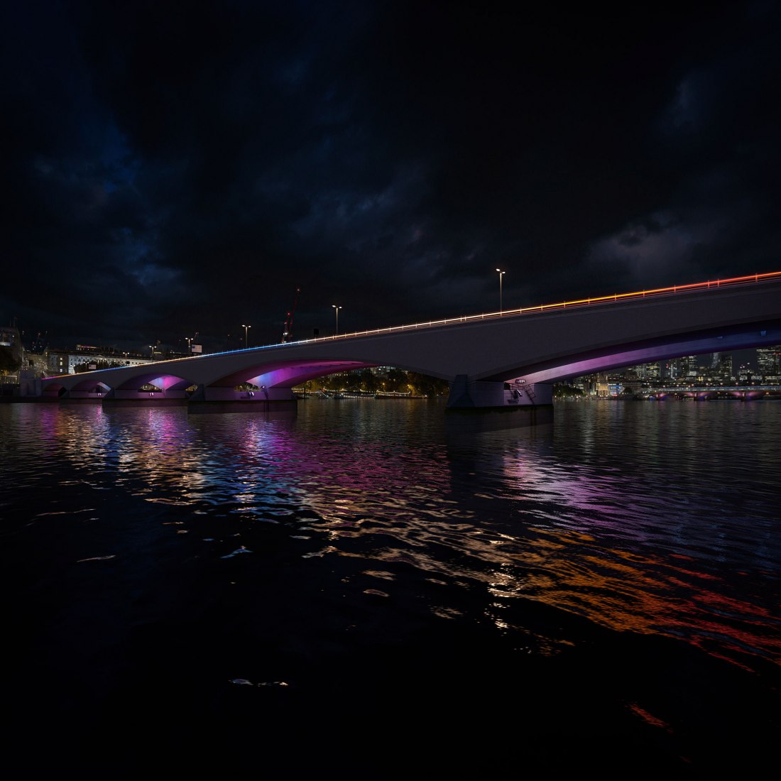 Illuminated River por Leo Villareal Studio y Lifschutz Davidson Sandilands. Fotografía por Leo Villareal Studio