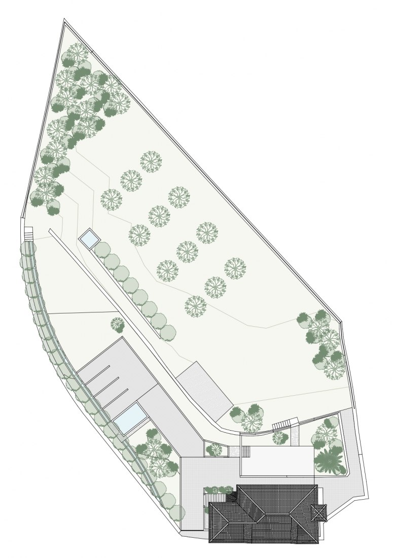Plano de situación. Casa verde por Liliana Maciel.