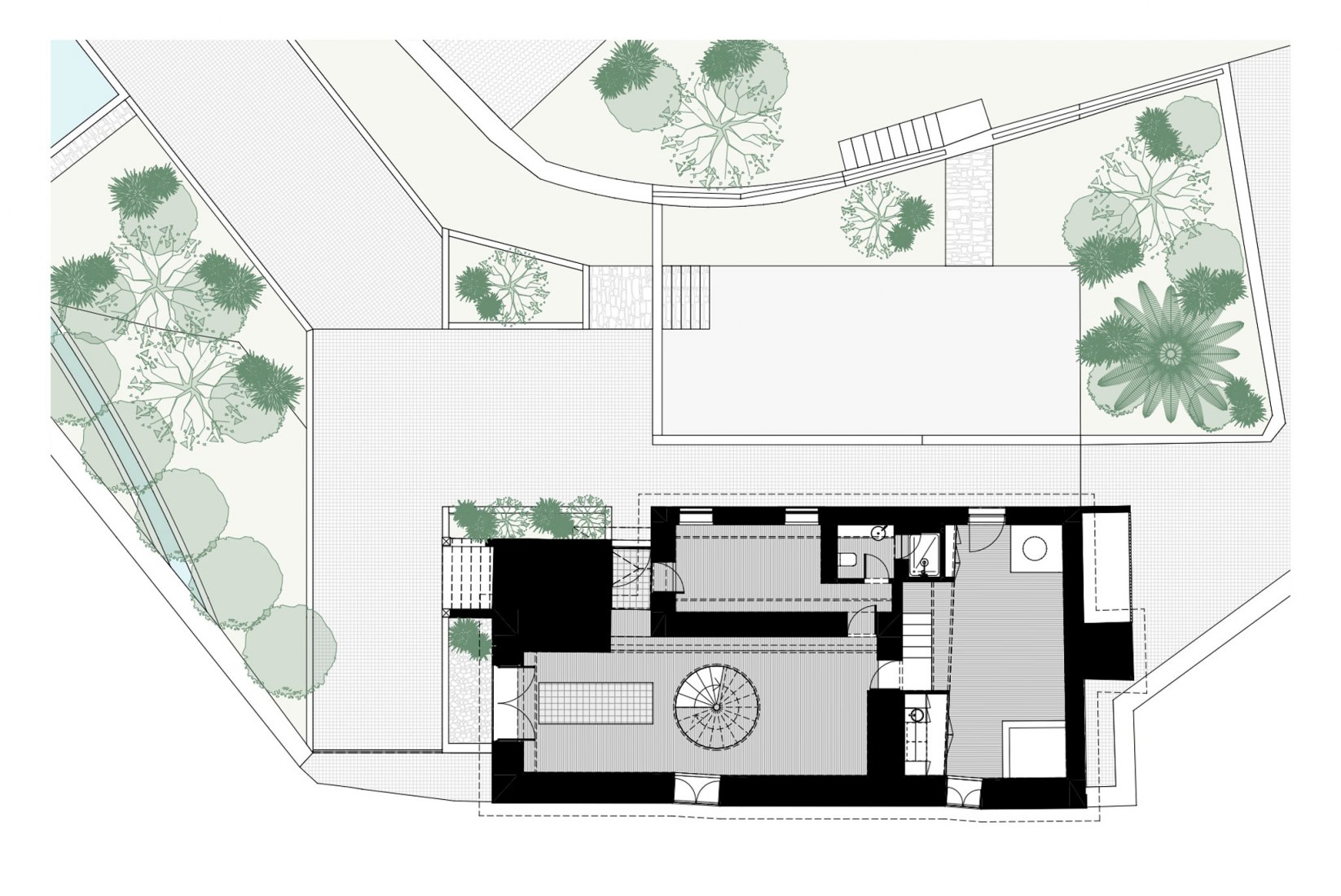 Planta sótano. Casa verde por Liliana Maciel.