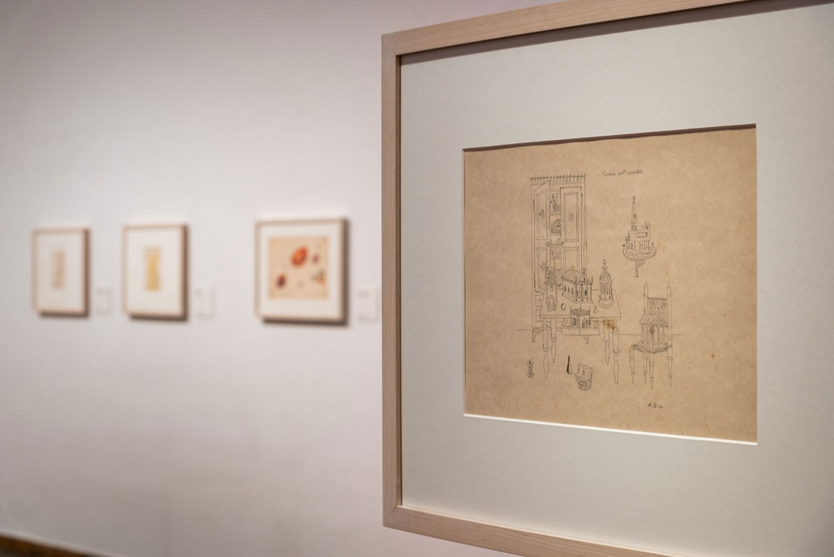 View of the installation Lina Bo Bardi Drawing in Fundació Joan Miró, 2019. Image courtesy of Fundació Joan Miró.