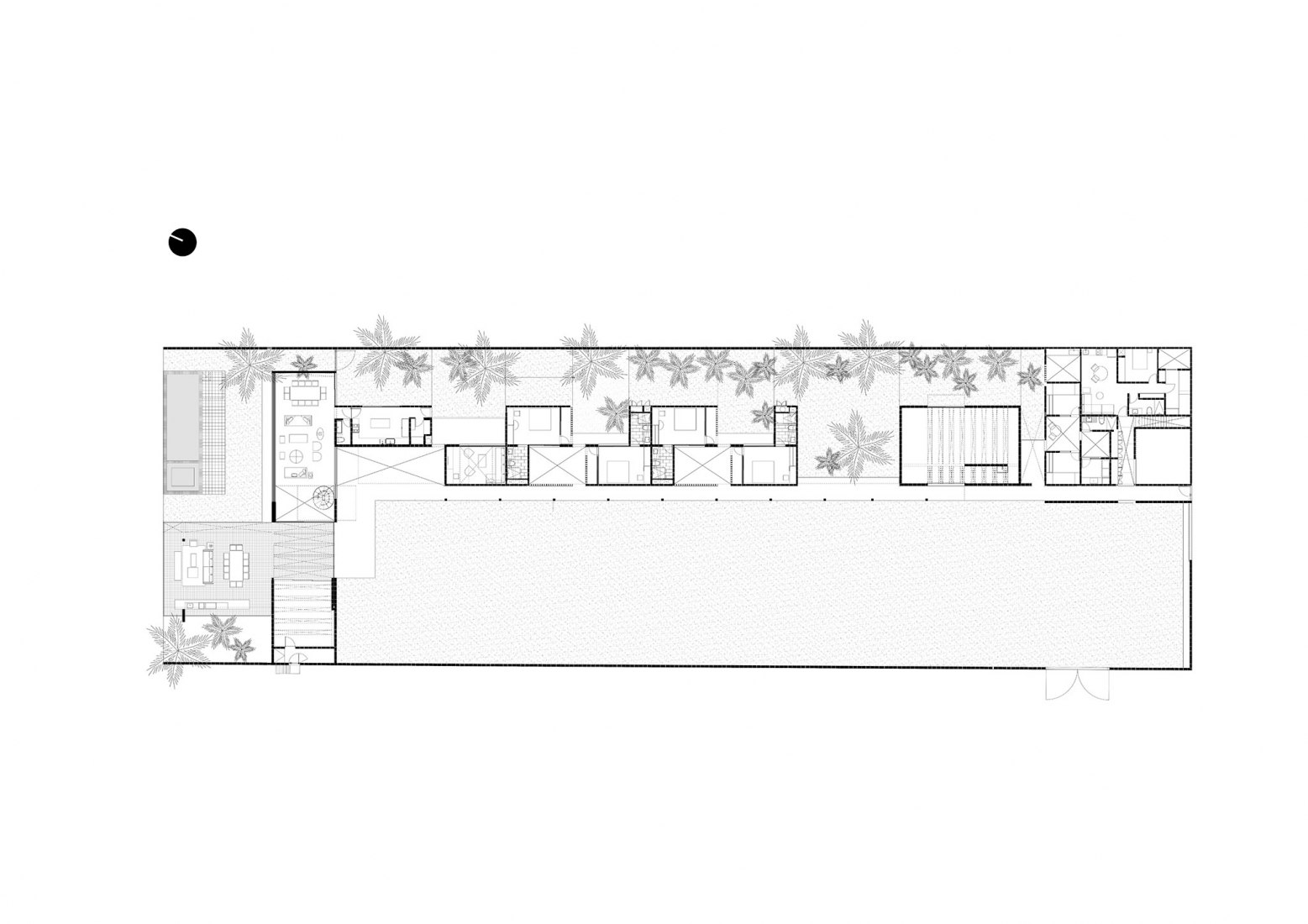 Planta baja. Casa Paracas III por Llosa Cortegana Arquitectos.