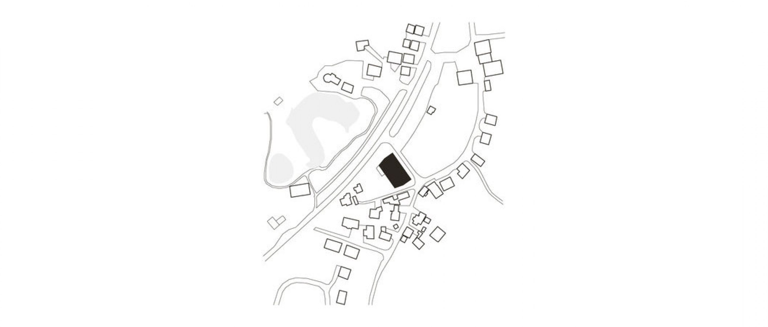Plano de situación. LP architektur ganan el premio "best architects 18 award" en la categoría de edificios comerciales/industriales por el MPREIS St. Martin. Cortesía de los arquitectos