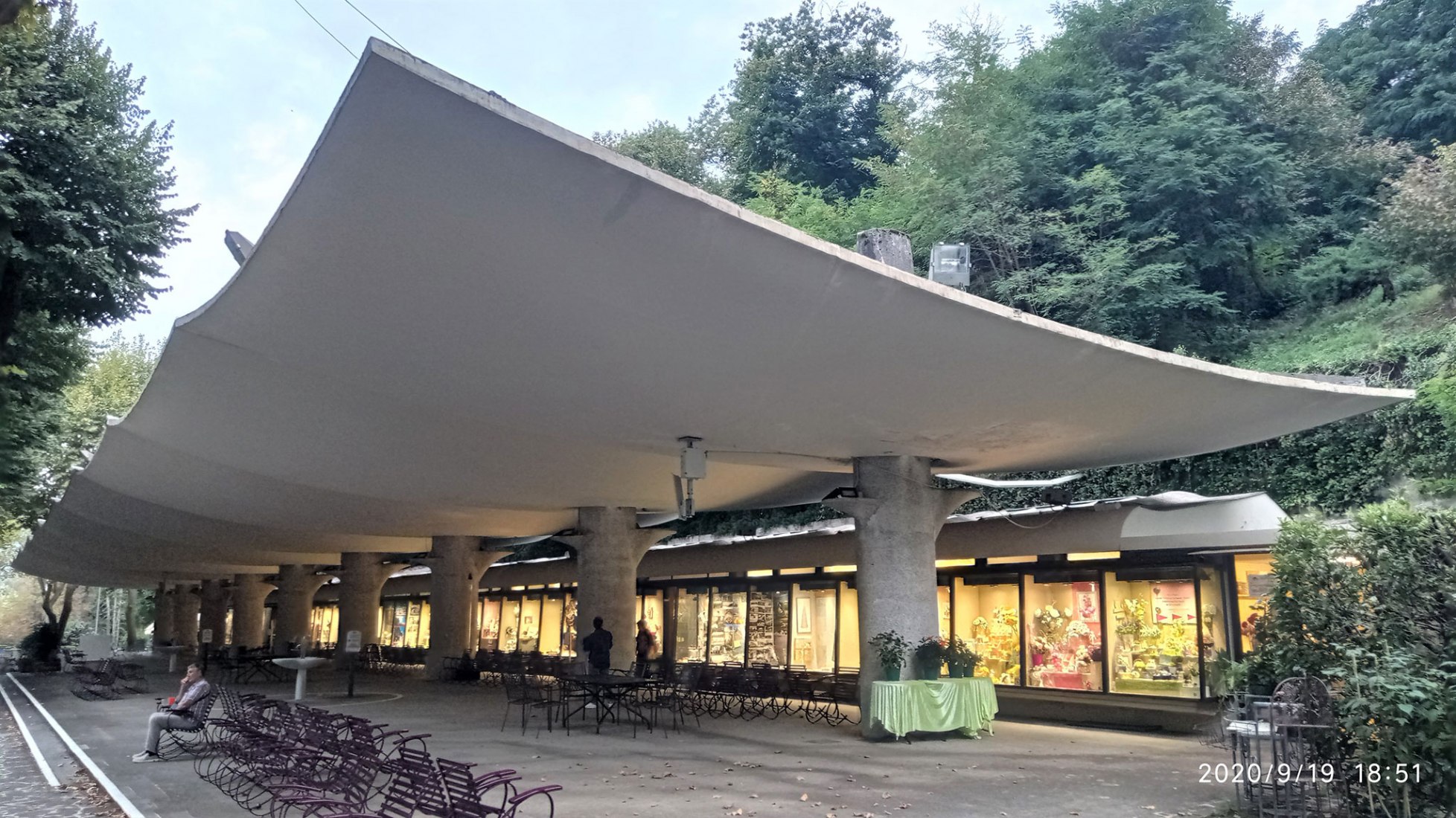Bonifacio VIII thermal waters complex in Fiuggi by Luigi Moretti. Photograph by Eleonora Carrano