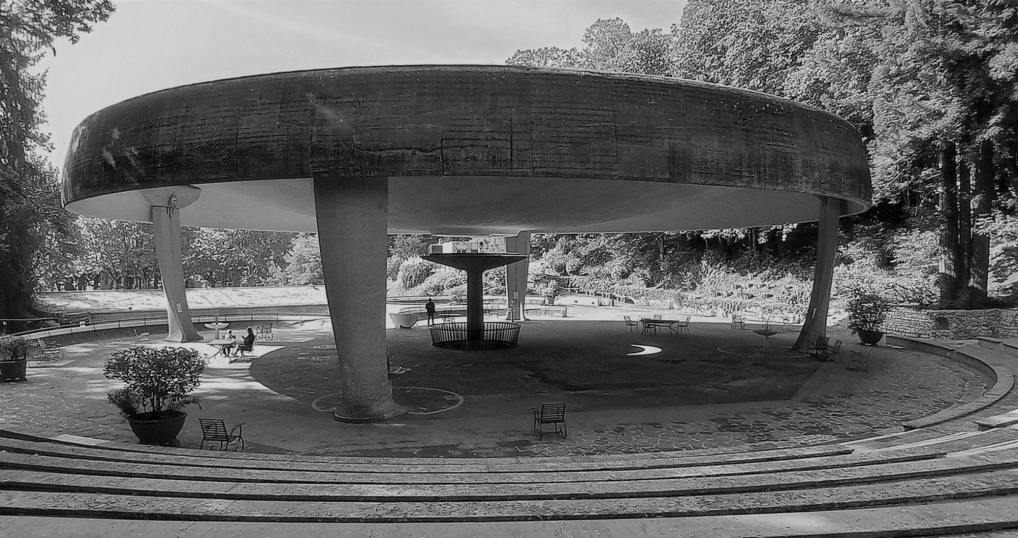 Bonifacio VIII thermal waters complex in Fiuggi by Luigi Moretti. Photograph by Eleonora Carrano