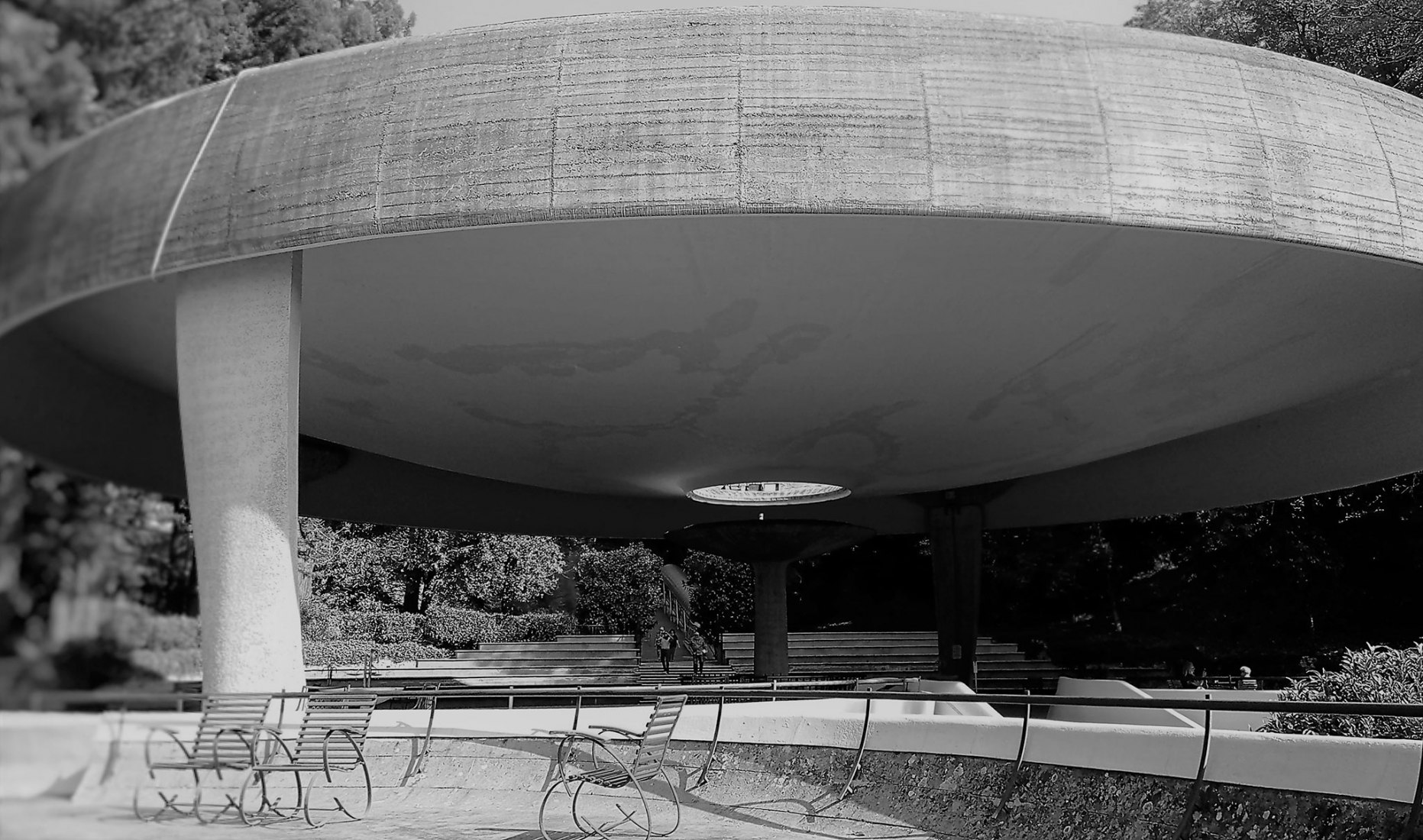 Bonifacio VIII thermal waters complex in Fiuggi by Luigi Moretti. Photograph by Eleonora Carrano