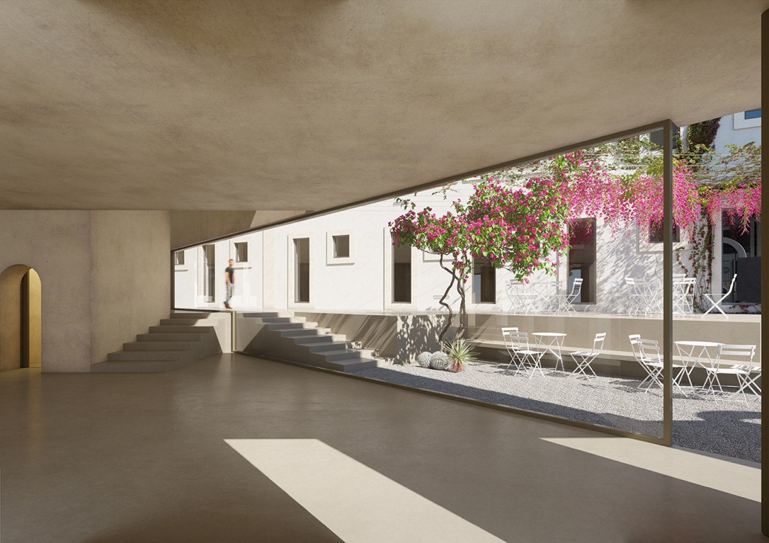 Extension of the Lisbon Architectural Association Headquarters by Luís Pedro Pinto. Rendering by Lamb 3D