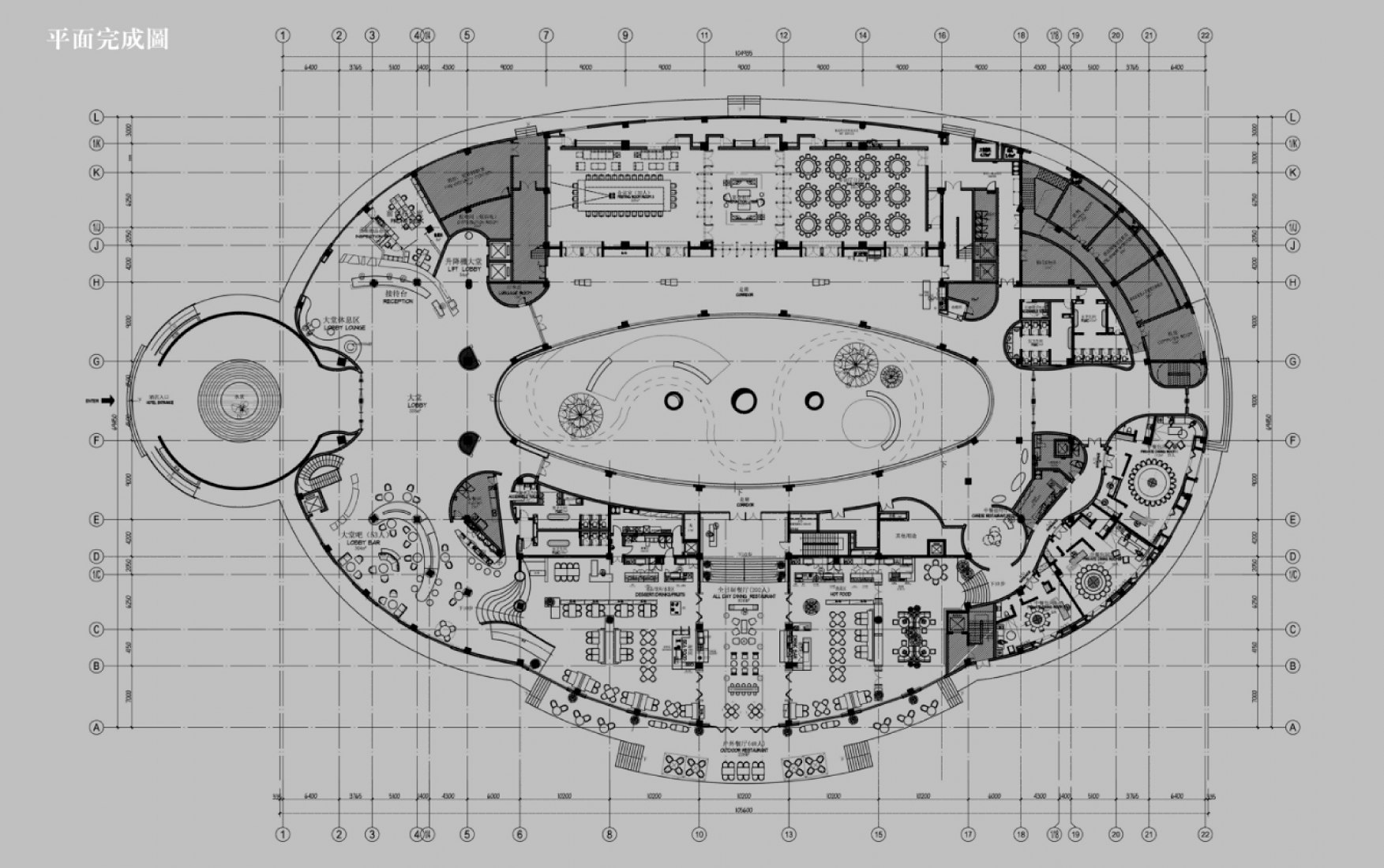 Floor plan. DongFengYun Hotel Mi'Le — MGallery by Luo Xu + CCD.